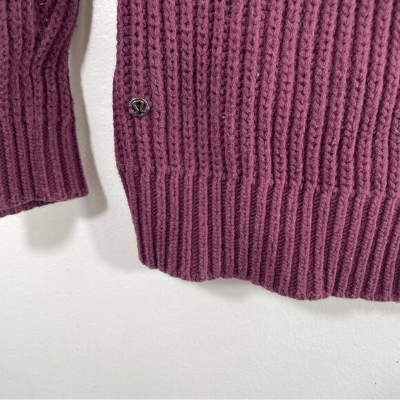 Lululemon Bring The Cozy Chunky Cable Knit Pullover Sweater 2 Dark Adobe - Picture 13 of 14